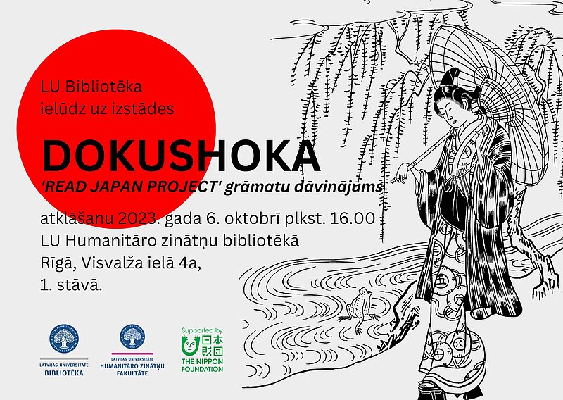 2023. gada 6. oktobrī plkst. 16.00 atklās Read Japan Project grāmatu dāvinājuma izstādi DOKUSHOKA