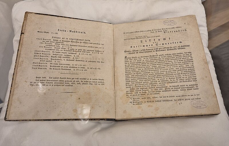 Vēstures liecība LU bibliotēkā: Kurzemes zemnieku brīvlaišanas likums