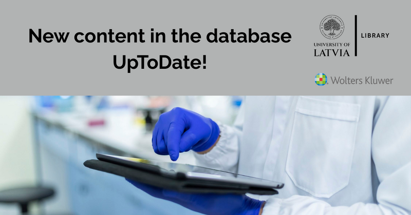 New content in the medical database UpToDate!