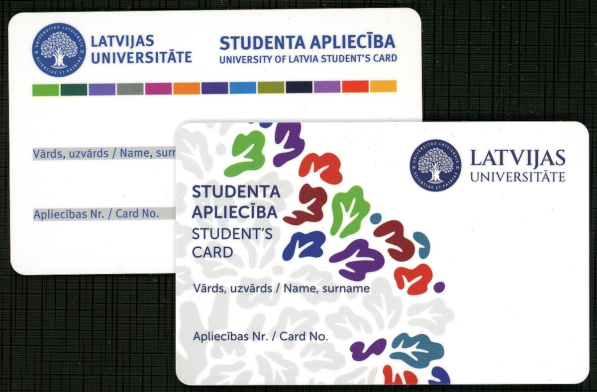 7.att. Studenta apliecības šablons. Foto: LU Studentu serviss 7.att. Studenta apliecības šablons. Foto: LU Studentu serviss