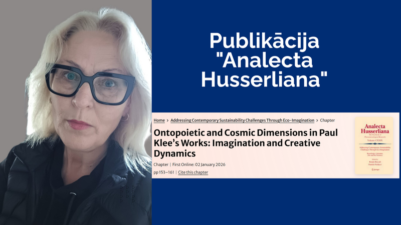 Bibliotēkas vadošās pētnieces Inetas Kivles pētījums publicēts prestižajā fenomenoloģijas sērijā "Analecta Husserliana"