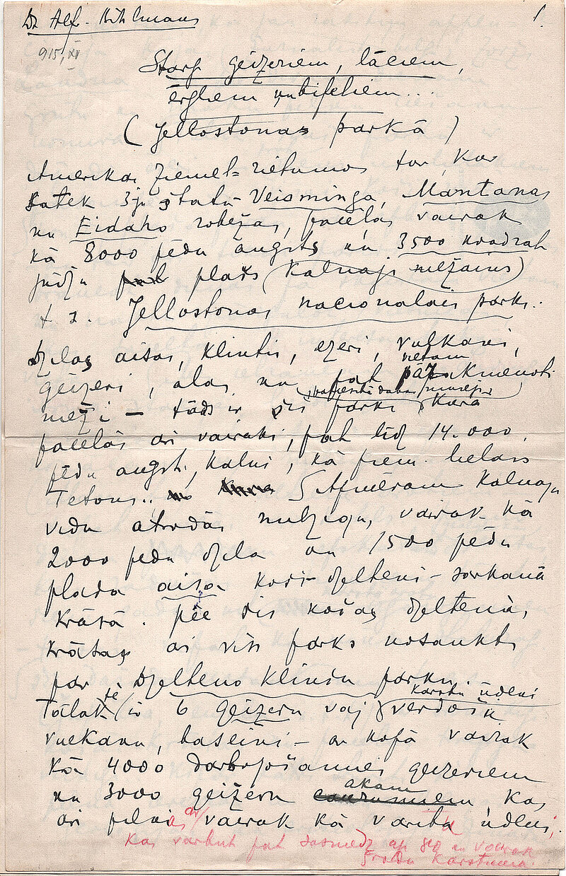 LU bibliotēka publicējusi Jāņa Misiņa rokrakstu kolekcijas sarakstus