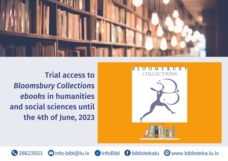 UL users are invited to try Bloomsbury Collections ebooks in humanities and social sciences for a trial period