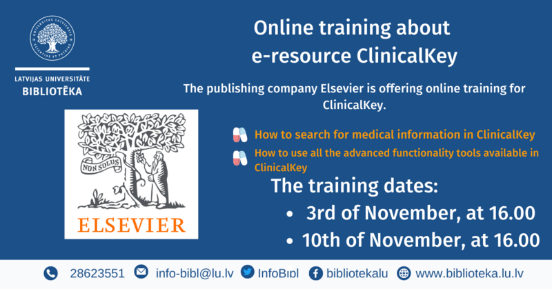 Staff and students of the UL Faculty of Medicine are invited to apply for online training on ClinicalKey