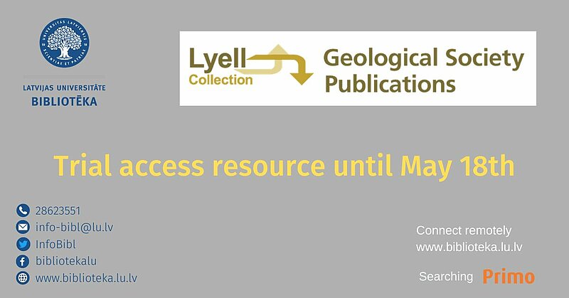 The Library of the University of Latvia will provide trial access to the Earth Sciences e-resource