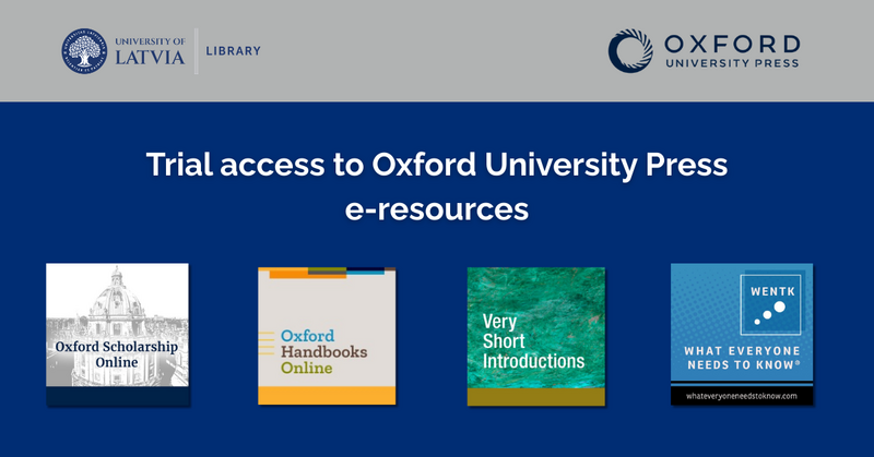 Trial access to the Oxford University Press e-resources