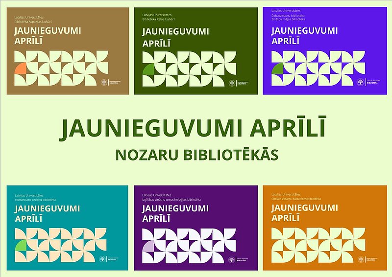 Bibliotēkas jaunieguvumi aprīlī