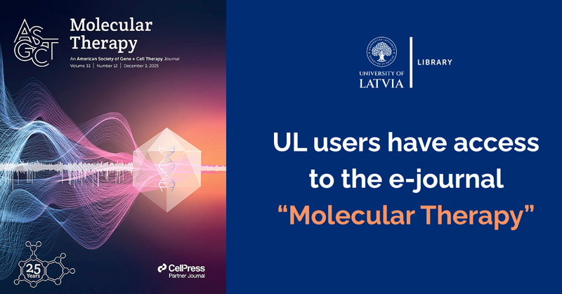UL users now have access to the e-journal “Molecular Therapy” in database ScienceDirect