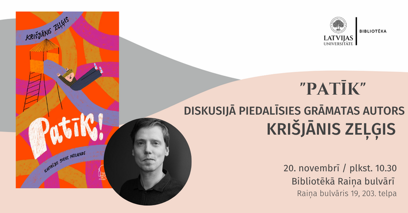 LU Grāmatu kluba biedri novembrī tiksies ar dzejnieku Krišjāni Zeļģi