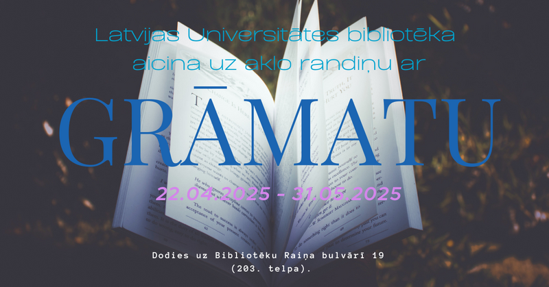 Bibliotēka Raiņa bulvārī aicina uz aklo randiņu ar grāmatu