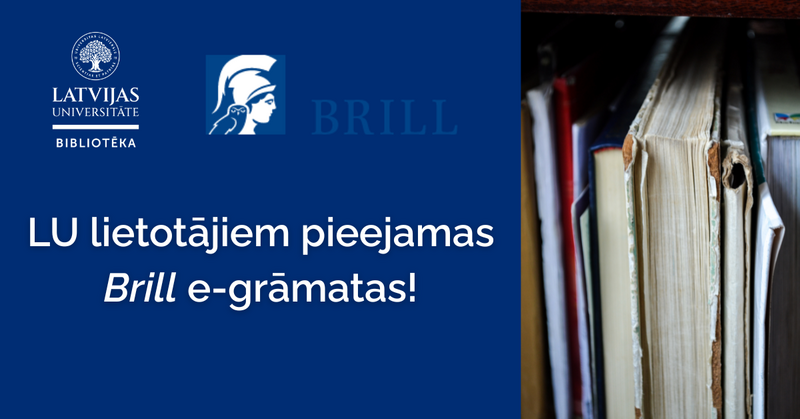 LU lietotājiem pieejama Brill e-grāmatu kolekcija