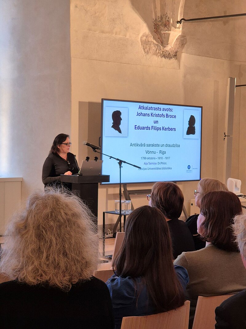 LU bibliotēkas eskperte seminārā izgaismo atkalatrastu Broces un Kerbera “Antikvāro saraksti”