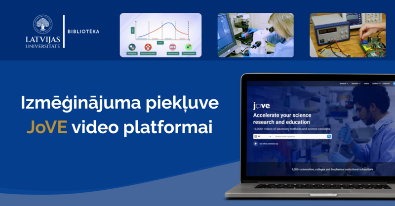Izmēģinājuma piekļuve JoVE video platformai 