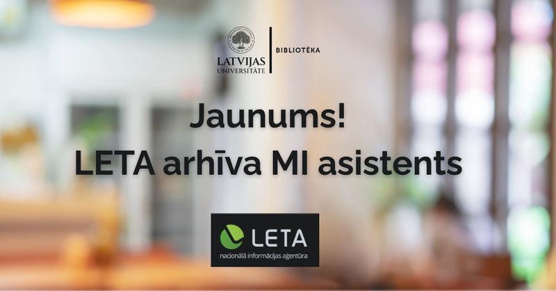 Jaunums – LETA arhīva MI asistents