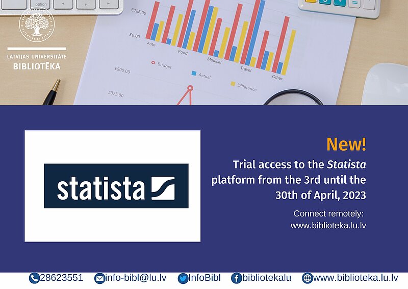 University of Latvia users are invited to use the trial access to the Statista platform 