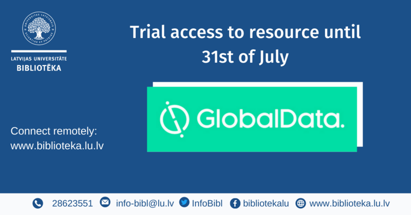 Library of UL provides the trial access to e-resource GlobalData Explorer until the 31st of July, 2022